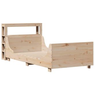 Berkfield Home Sleek Bed Frame without Mattress 90x200 cm Solid Wood Pine in Light Brown