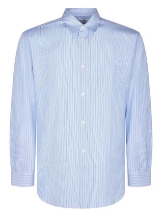 Comme Des Gar&ccedil;ons chest-pocket striped shirt - men - Cotton - M - Blue