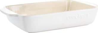Crock-pot Artisan 4 Quart Rectangular Stoneware Bake Pan in Cream