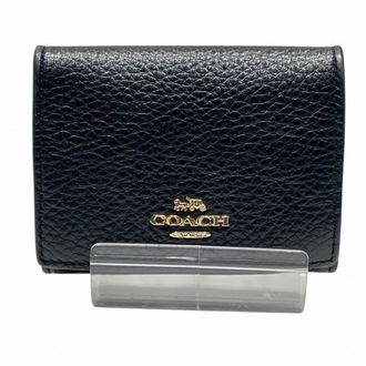 Coach Black Leather Wallet (Tri-Fold) (Pre-Owned)