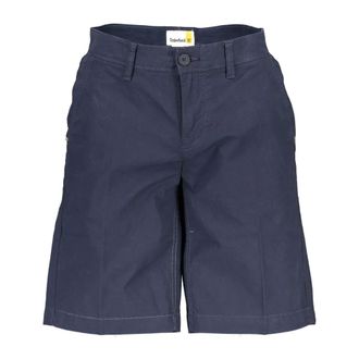 Timberland Casual Shorts, male, Blue, Size: W31 Blue Bermuda Shorts with Button and Zip
