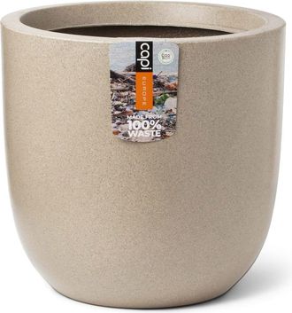 Capi Pot De Fleur Boule - Capi Europe - Waste Smooth Nl - 35 X 34 Cm - Terrazzo Beige