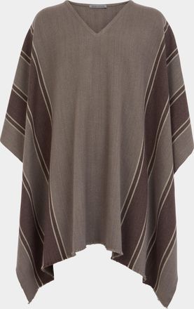 Denis Colomb Cashmere Asymmetric Poncho One Size