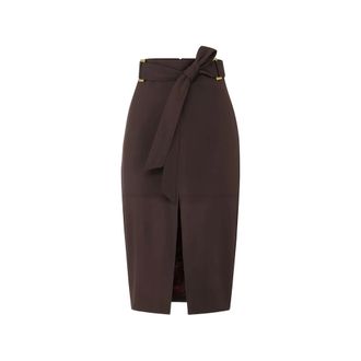 Elisabetta Franchi Belted Midi Skirt