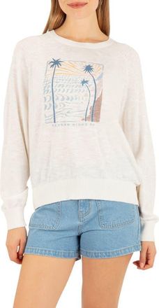 Hurley Palm Cove Graphic Sweater in Cream at Nordstrom, Size X-Large