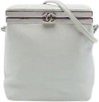 Chanel Pre-owned Vanity Bag - Dames - Vintage Handtas - Wit - ONE Size - Leer - Vintage