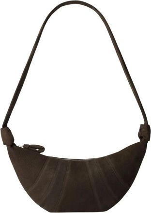 Christophe Lemaire Medium Croissant Bag - Heren - Schoudertassen - Bruin - ONE Size - Katoen - Tassen
