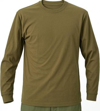 Generic British Army Olive Long Sleeve Top T Shirt Thermal Underwear Base Layer Tshirt (UK, Alpha, 3XL, Regular, Regular, Olive Green)