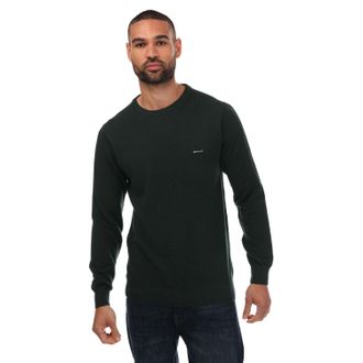 GANT Heren Gant Katoen Piqué Crew Hals Sweatshirt in Groen