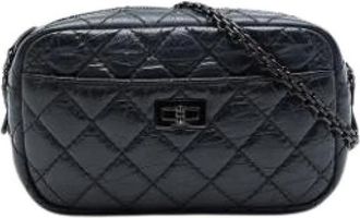 Chanel Pre-owned Gecquilteerde Lamslederen Crossbody Tas - Dames - Vintage Schoudertas - Zwart - ONE Size - Leer - Vintage