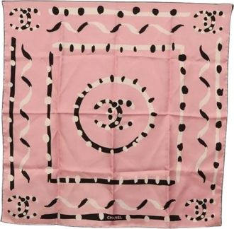 Chanel Pre-owned Silk Scarf - Dames - Vintage Accessoires - Roze - ONE Size - Vintage
