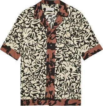 Dries Van Noten Carltonne Printed Satin Shirt - Black - 52 (IT42 / UK8)