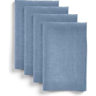 Solino Home Linen Dinner Napkins - Diana, 20 x 20 in Dusty Chambray Blue at Nordstrom, Size Large