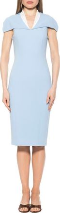 Alexia Admor Tati Cape Sheath Dress in Halogen Blue at Nordstrom Rack, Size X-Large