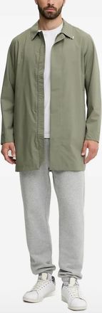 K-Way logo-patch buttoned jacket - men - Fabric - L - Green