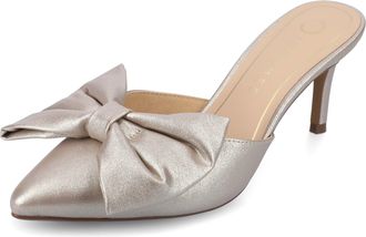 Journee Collection Journee Womens Tiarra Evening Pumps, Champagne/Sparkle, 8 UK Wide