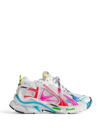 Balenciaga Mesh And Nylon Multicolor Worn-Out Effect Runner Sneakers Shoes
