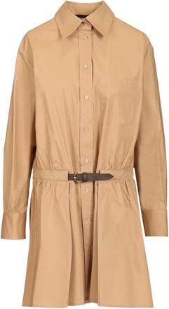 Federica Tosi Shirt Dress - Dames - Shirt Kleedjes - Beige - L - Kleedjes