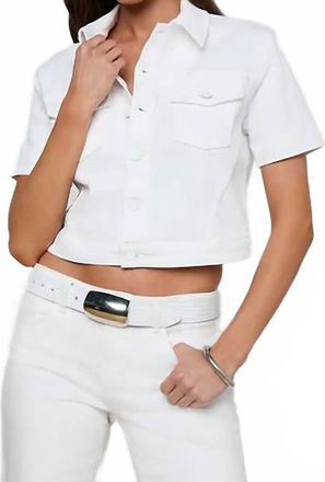 L'agence Kirstie Jean Shirt Jacket In Blanc