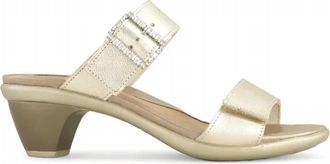 Naot Womens Recent Kitten Heel Sandal In Gold