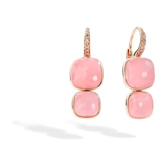 POMELLATO Poc 2025O7000Brcqr - Nudo - OR. Nudo Pendenti OR Qrosa/C Rosa Dibrown - Dames - Oorbellen - Roze - ONE Size - Accessoires