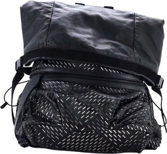Bottega Veneta Fold Over Backpack With Perforated Detail (Authentic Pre-Loved)