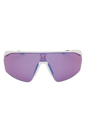 adidas 00mm Shield Sunglasses in White /Mirror Violet at Nordstrom
