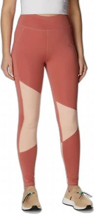Columbia Womens Lodge Colorblock Tights In Coral