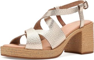 Eric Michael Jane Womens Wedge Shoes Metallic : EU 40 (US Womens 9.5-10) M (B), Leather