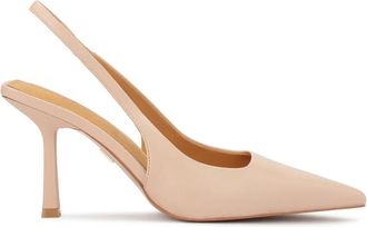 Kazar Vierkante open hiel pumps - Dames - Pumps - Roze - 37 EU - Leer - Schoenen