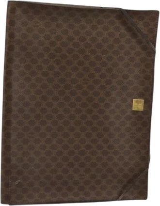 Celine Pre-owned Clutches, female, Brown, Size: ONE SIZE Pre-owned Macadam Canvas Clutch
