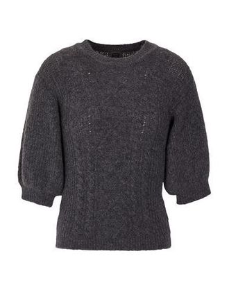 8 by YOOX BRUSHED CABLE KNIT SHORT SLEEVE CROPPED SWEATER