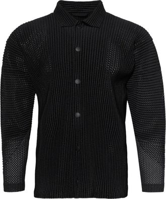 Homme Pliss&eacute; Issey Miyake Giacca-camicia plissettata - Nero