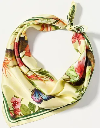 Elegancia Tropical Hats 100% Silk Scarf