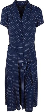 Lauren Ralph Lauren Abito midi a pois - Blu