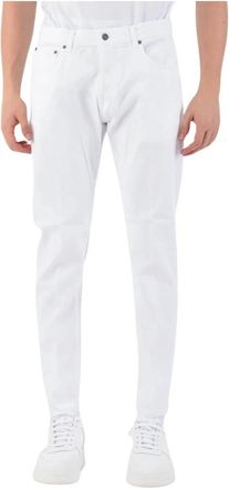 Dondup Slim-fit Jeans - Heren - Slim Fit Broeken - Wit - W35 - Katoen - Broeken