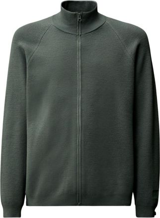 C.P. Company Green Wool Zipped Cardigan