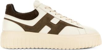 Hogan H-Stripes Sneakers - Heren - Sneakers - Beige - 40 1/2 EU - Leer - Schoenen
