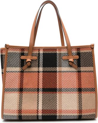Gianni Chiarini Leren shopper - Beige
