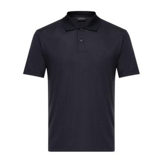 Emporio Armani Polo Shirts, male, Blue, Size: 2XL Polo Shirt with Embroidered Logo