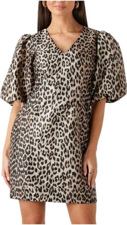 Notre-V Kleedjes, Dames, Bruin, M, Flossie Mini Jurk