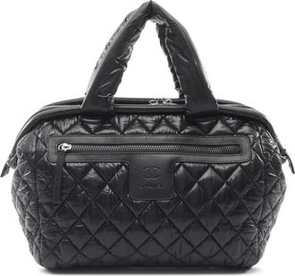 Chanel 2012-2013 Quilted Nylon Coco Cocoon Bowler Bag handbag - Nero