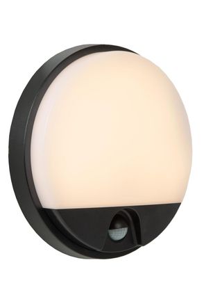 Lucide L&aacute;mpara de pared de sint&eacute;tico con 1 led integrado, negro