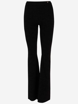 Versace MEDUSA FLARED STRETCH VISCOSE JERSEY PANTS