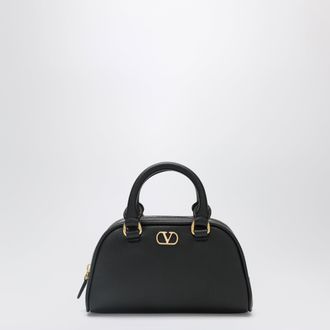 Valentino Garavani Black VLogo Signature mini duffle bag in grained calfskin