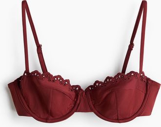 H&M Balconette-Bikinitop - Dunkelrot