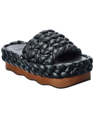 Chloé Woody Braided Leather Sandal
