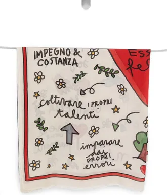 Faliero Sarti To Be Happy bedrukte stola