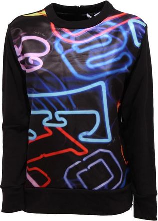 Ga&euml;lle Paris Multicolor Paris Sweater - Dames - Sweatshirts - Zwart - M - Leer - Hoodies & sweatvesten