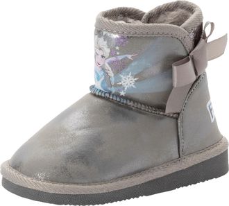 Disney Schlupfboots DISNEY Frozen, Damen, Gr. 26, silber, Synthetik, mehrfarbig, Schuhe Schlupfboots, Winterboots, Snowboots, Winterschuhe, gef&uuml;ttert